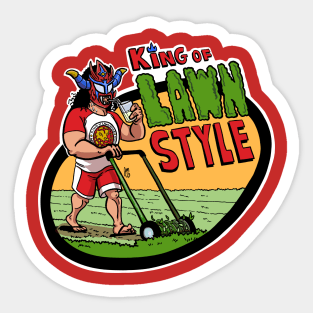 King of Lawn Style Sticker